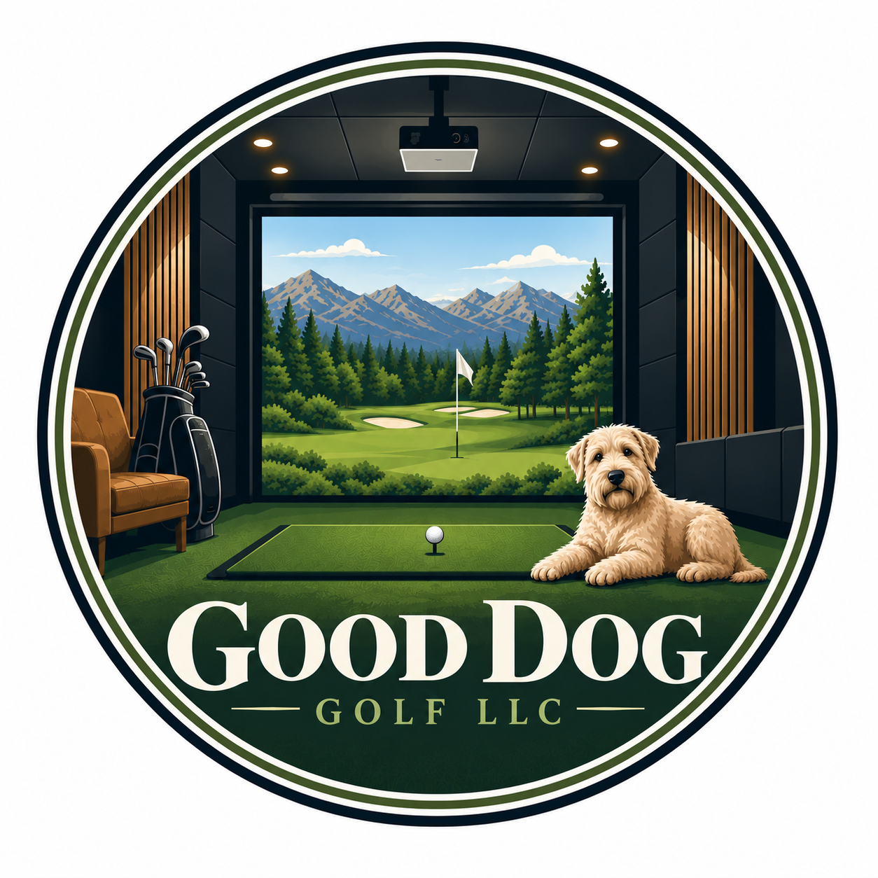 Good Dog Golf circular emblem